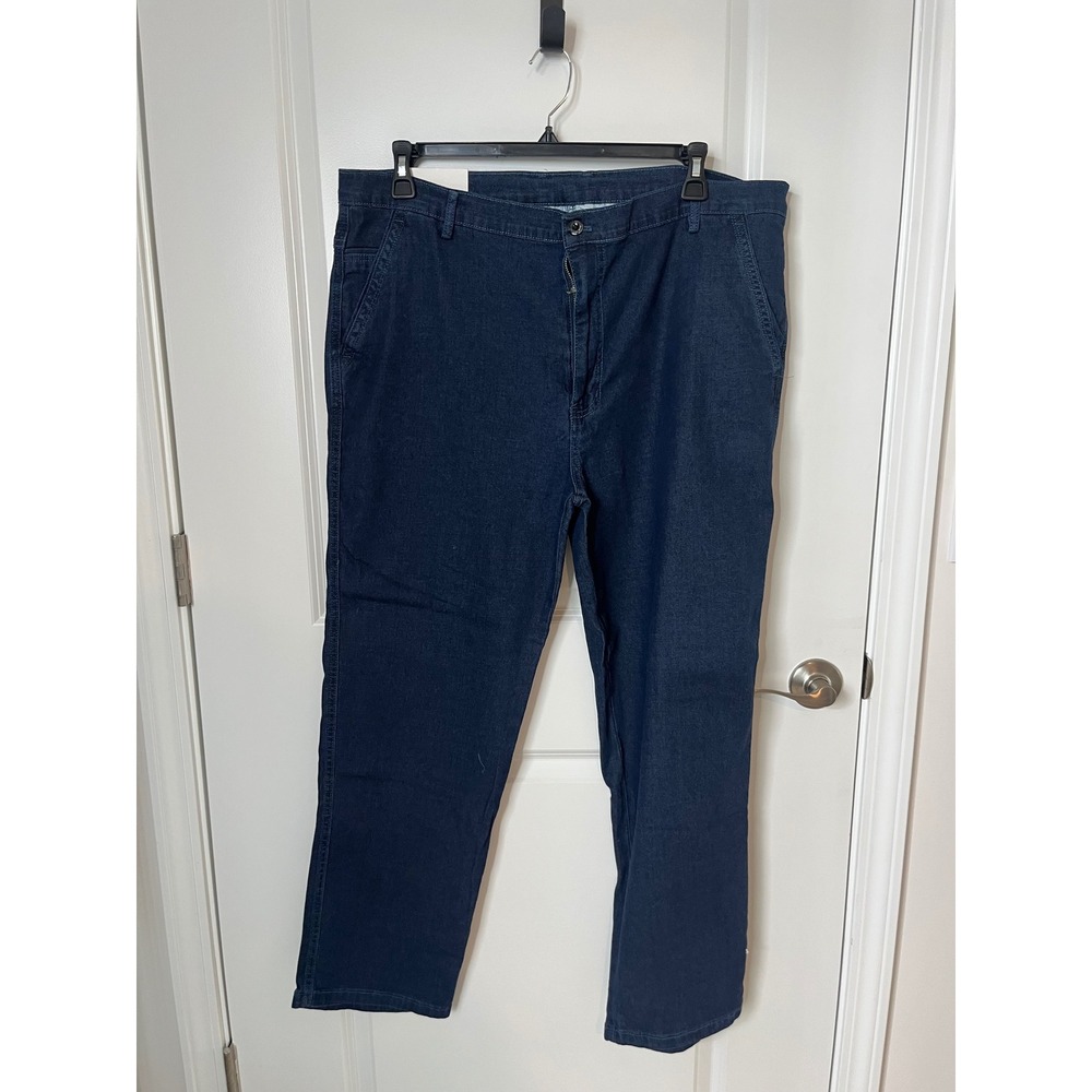 Jett Jeans Mens 3XL Straight Fit Indigo Blue Stretch Denim Pants 43x30.5